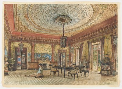 Le salon japonais, Villa Hügel, Hietzing, Vienne - Rudolf von Alt
